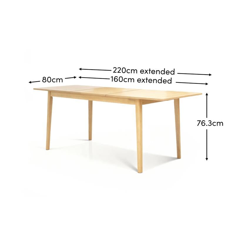 Paul Pale Oak Extending Dining Table - Large - Laura James