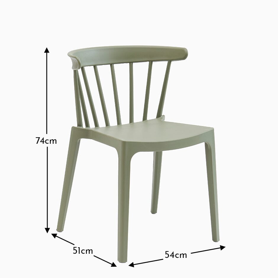 Agatha Dining Chairs - Set of 4 - Olive Green - Laura James