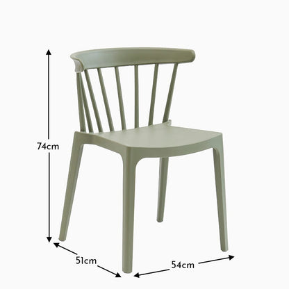 Agatha Dining Chairs - Set of 4 - Olive Green - Laura James