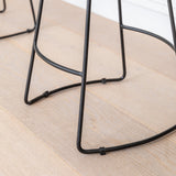 Aiden Natural Mango Wood Bar Stool - Set of 2 - Laura James