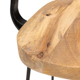 Aiden Natural Mango Wood Bar Stool - Set of 2 - Laura James