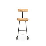 Aiden Natural Mango Wood Bar Stool - Set of 2 - Laura James