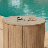 Akira Chunky Wood Table/Parasol Base - Laura James