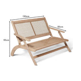 Akira Wooden Garden Rope Folding Bench - Laura James