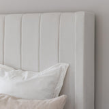 Alice King Ottoman Bed - Ivory - Laura James