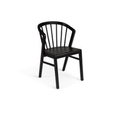 Amelia Black Dining Table Set - 6 Seater - Black Spindle Back Chairs