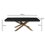 Amelia Black Wood Dining Table - Extendable - Whitewash Legs