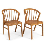 Amelia Oak Dining Table Set - 6 Seater - Oak Spindle Back Chairs