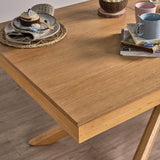 Amelia Oak Extending Dining Table Set - 6 Seater - Oak Armchairs