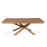 Amelia Oak Wood Dining Table - Non Extendable - Laura James 