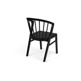 Amelia Whitewash Dining Table Set - 6 Seater - Black Spindle Back Chairs - Black Legs