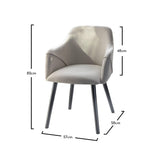 Amelia Whitewash Dining Table Set - 6 Seater - Freya Oatmeal Carver Chairs With Black Legs - Laura James