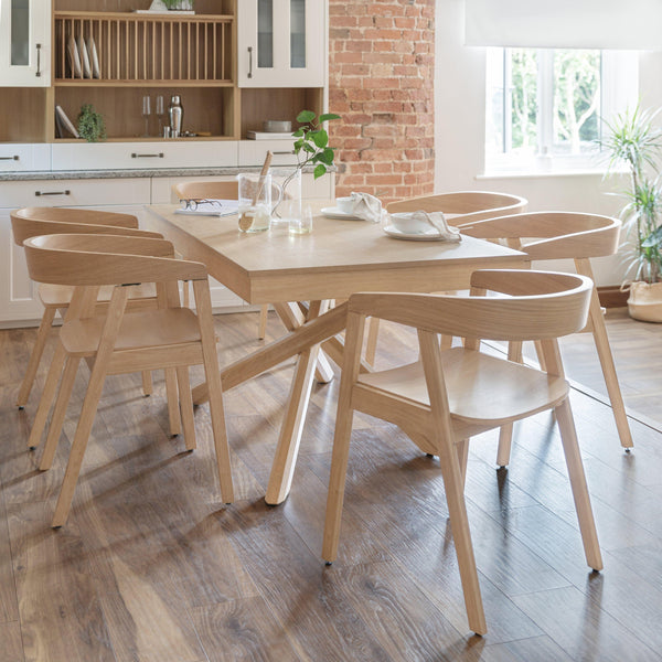 Washed oak dining room set discount