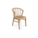 Amelia Whitewash Dining Table Set - 6 Seater - Pale Oak Spindle Back Chairs