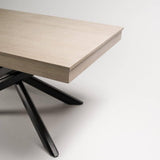 Amelia Black Whitewash Extending dining table 6 seater Freya Grey Black