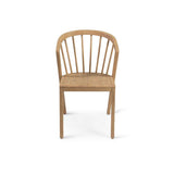 Amelia Whitewash Extending Dining Table Set - 6 Seater - Light Oak Spindle Back Chairs