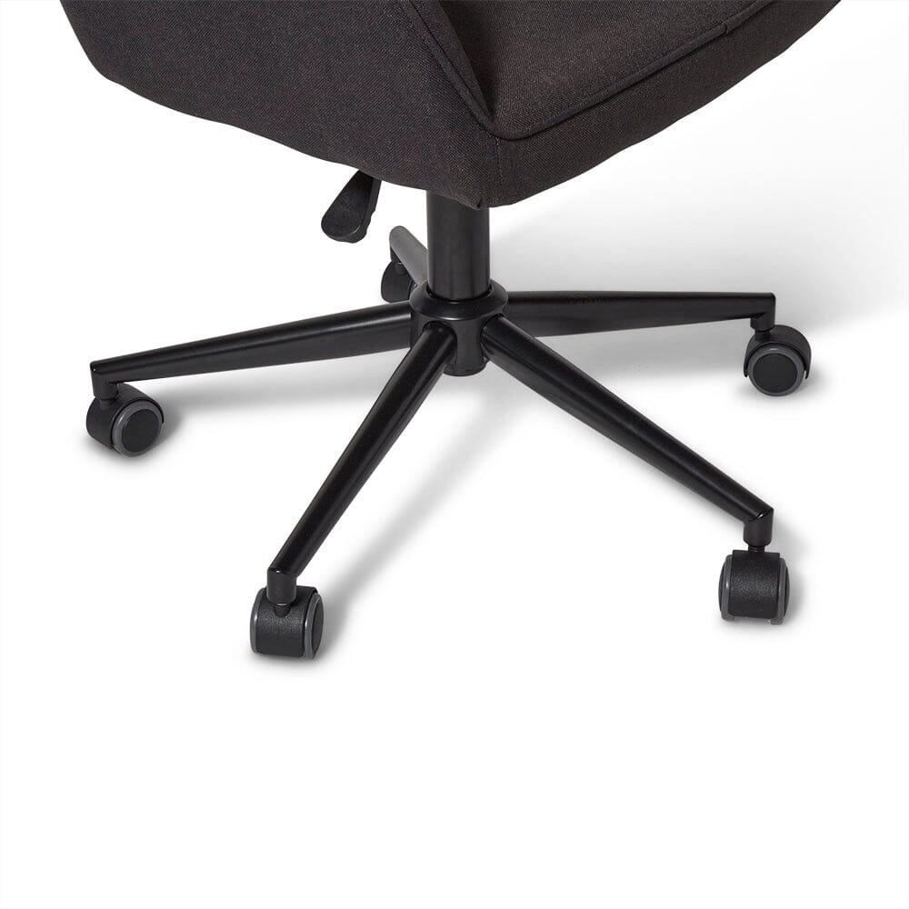 Anna swivel office chair - dark grey and black - Laura James