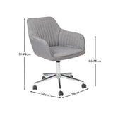 Anna Office Swivel Chair - Grey