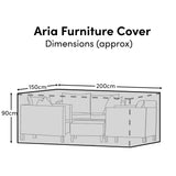 Aria 2-Seater & 2 Armchairs Set Raincover - 200x150x90cm