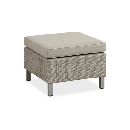 Aria 7 Seater Rattan Garden Sofa Set with Footstool & Coffee Table - Light Grey - Laura James 