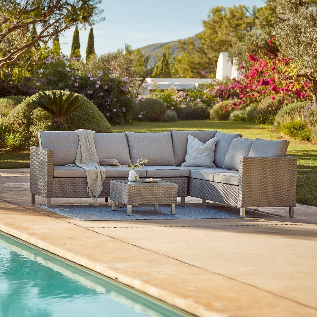 Sofa Light Grey Garden Table Bellagio Round Wicker Sofa Set With