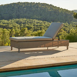Aria Light Grey Rattan Sun Lounger
