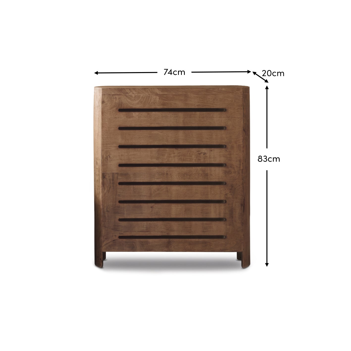 Asha Small Radiator Cover - Almond Brown - Laura James 