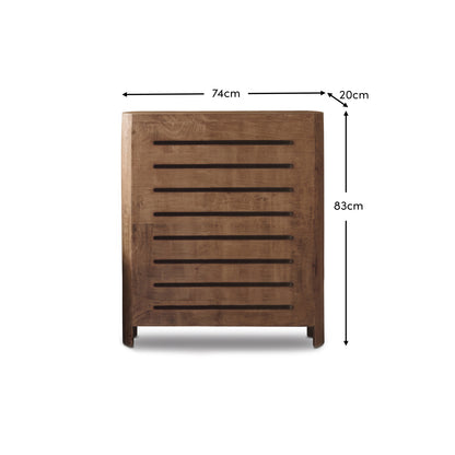 Asha Small Radiator Cover - Almond Brown - Laura James 