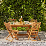 Ashby Wooden Rectangle Folding Table 120cm - Laura James