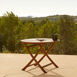 Ashby 4 Seater Wooden Round Folding Dining Table - 100cm - Laura James