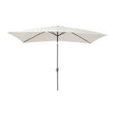 Ashby 6 Seater Wooden Dining Set and Premium LED Cream Parasol - 150cm - Laura James