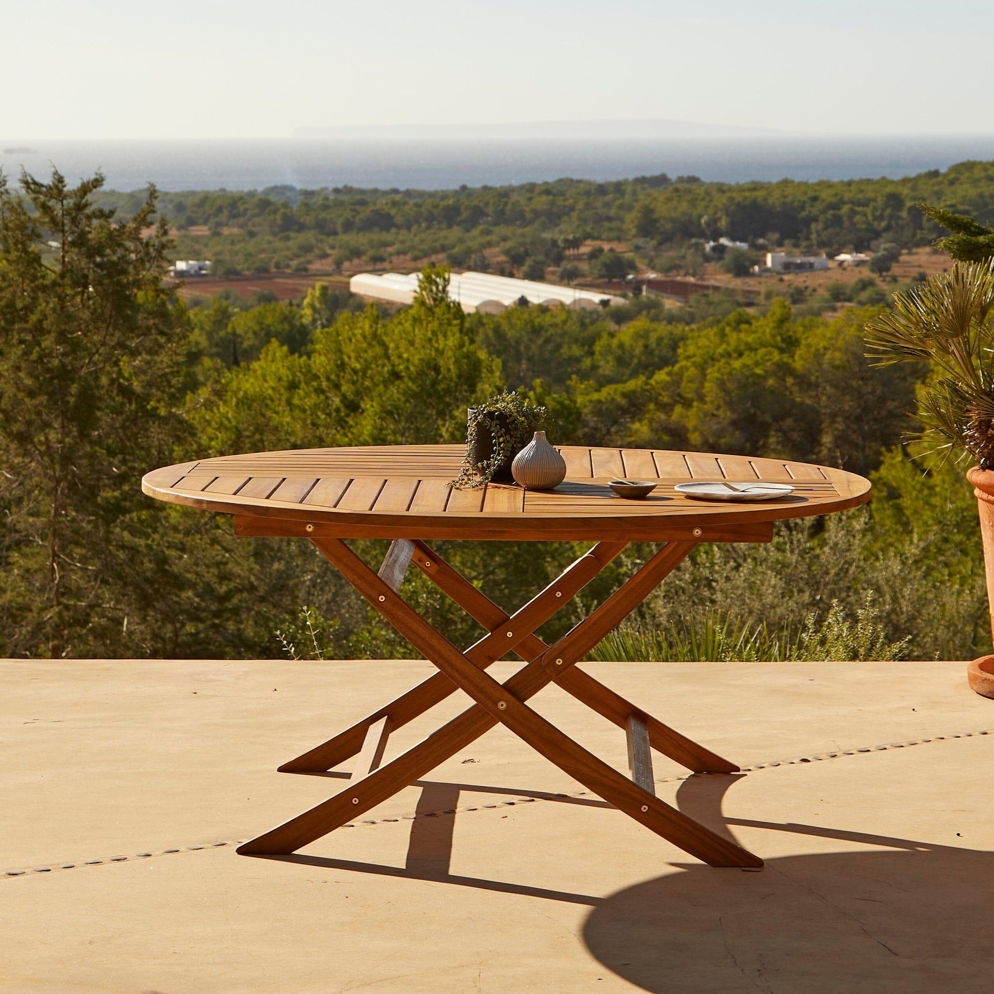 Ashby 6 Seater Round Wooden Dining Table - Laura James
