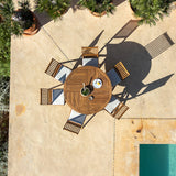 Ashby 6 Seater Round Wooden Dining Set - 130cm - Laura James