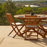 Ashby Set of 2 Armless Wooden Folding Chairs - Laura James