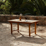 Aspen 4 Seater Wooden Garden Dining Set with Grey Parasol - 140cm to 200cm