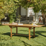 Aspen Table 4 - 8 Seater Dining Set with Grey Parasol - 140-200cm