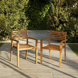 Aspen 8 Seater Wooden Extendable Garden Dining Set with Cushions - Premium Grey LED Parasol - Laura James