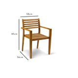 Outlet - Aspen Wooden Arm Chair PCK2 - Laura James