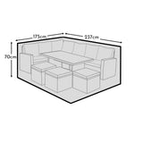 Aston 9 Seater Rattan Sofa Set Garden Furniture Cover - Laura James 