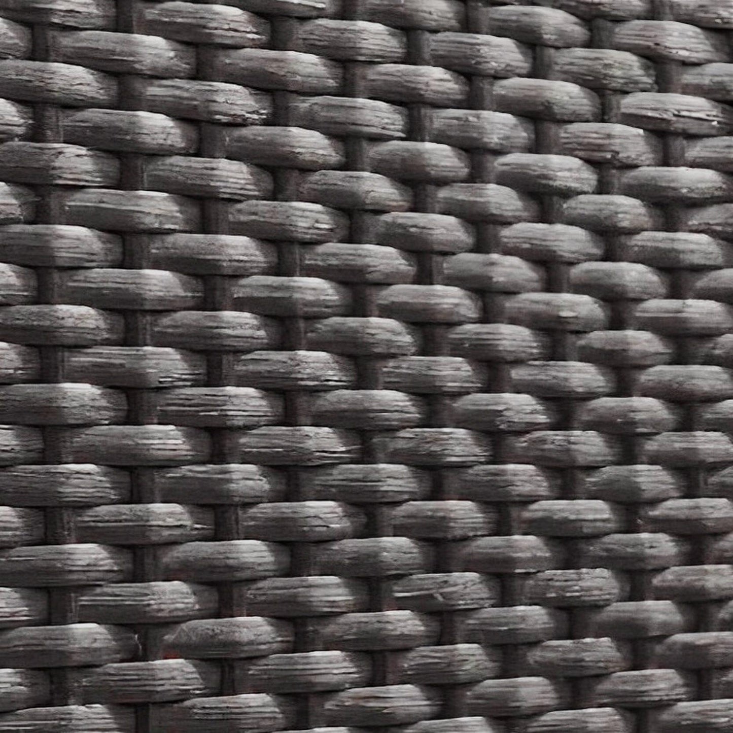 Aston Rattan Corner Sofa Set Polywood Top - Grey Lean Over Parasol - 9 Seater - Black