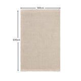 Atcham Clay/Natural Pebble Wool with Cotton Rug - 160 x 230cm