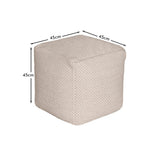 Atcham Clay/Natural Wool and Cotton Ottoman Stool - Laura James