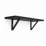 Atlas 75cm Mango Wood Wall Shelf - Jet Black - Laura James