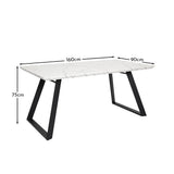Atlas Marble Top Dining Table