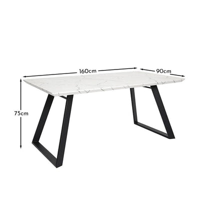 Atlas Marble Top Dining Table
