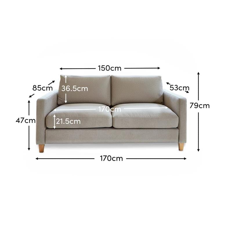 Ava Soft Beige 2 Seater Sofa - Laura James
