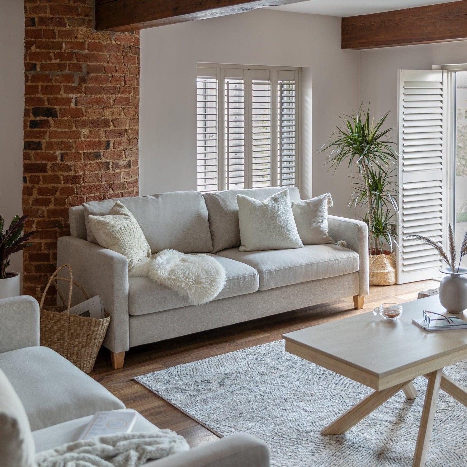 Ava Beige 3 Seater Sofa - Laura James