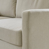 Ava Corner Sofa - Left Hand - Sand with Pale Oak Legs - Laura James