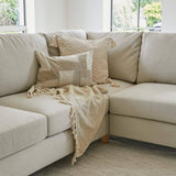Ava L-Shape Sofa - Right Hand - Sand with Pale Oak Legs - Laura James