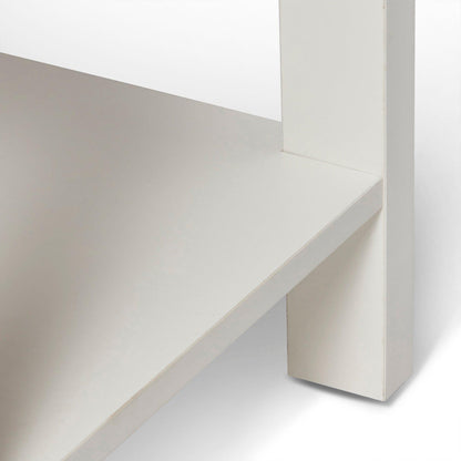 Bampton Alabaster White Bedside Table - 1 Drawer - Laura James